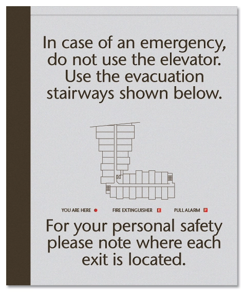 Elevator Evacuation Map - Evacuation Stairways