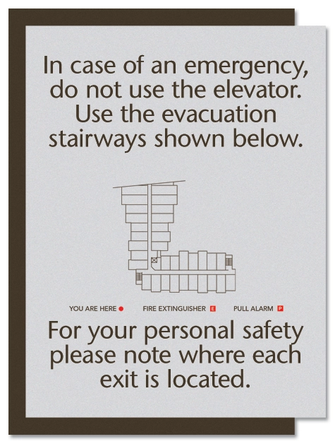 Elevator Evacuation Map - Evacuation Stairways