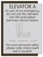 Elevator Evacuation Map - Evacuation Stairways