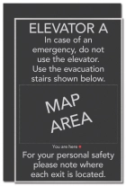 Elevator Evacuation Map w/ID - Evacuation Stairs