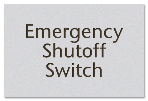Emergency Shutoff Switch Sign