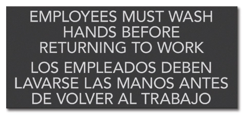Employees Must Wash Hands Sign