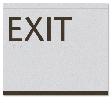 "Exit" Egress Sign - CA Compliant