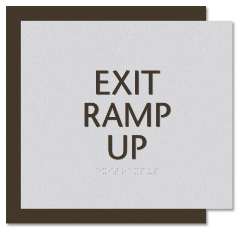 "Exit Ramp Up" Egress Sign - CA Compliant