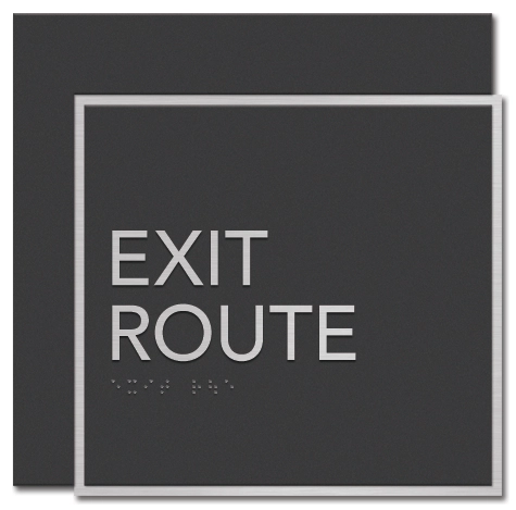 "Exit Route" Egress Sign - CA Compliant