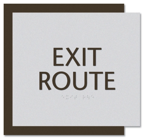 "Exit Route" Egress Sign - CA Compliant