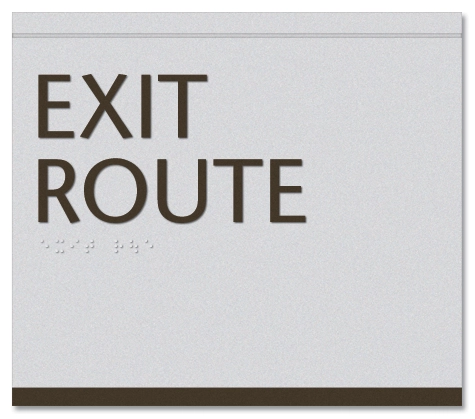 "Exit Route" Egress Sign - CA Compliant