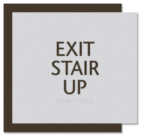 "Exit Stair Up" Egress Sign - CA Compliant