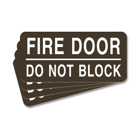 Fire Door - Do Not Block Label - 4 Pack