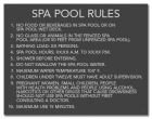 Florida Spa Pool Rules Sign
