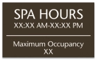 Georgia Spa Hours and Occupancy Sign