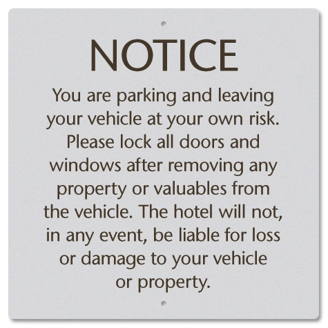 Guest Parking Notice Sign