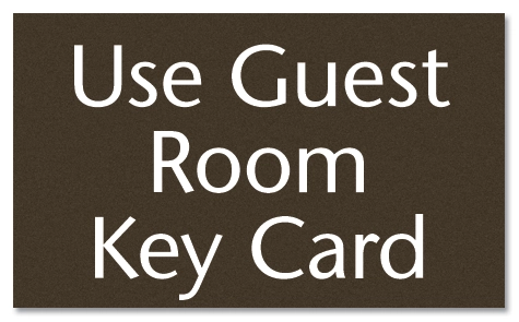 Guest Room Key Card Sign