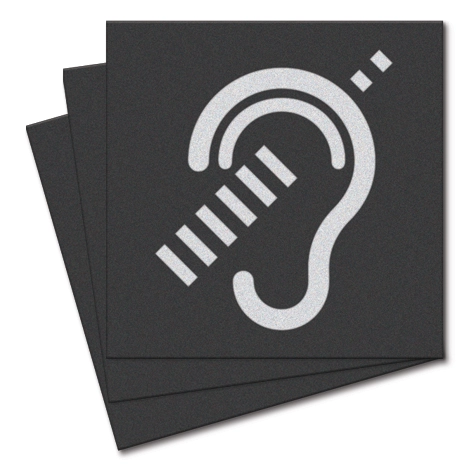 Hearing Accessible Symbol Only Sign - 3 Pack