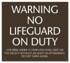 Idaho No Lifeguard Warning Sign