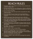Illinois Beach Rules Sign