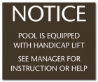 Illinois Handicap Lift Pool/Spa Sign