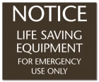 Illinois Life Saving Equipment Sign