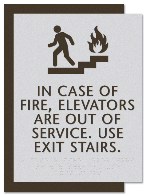 In Case of Fire Sign w/ Symbol