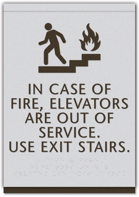 In Case of Fire Signs w/ Symbol