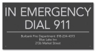 In Emergency Dial 911 (Facility Name) - California Code