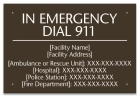 In Emergency Dial 911 Sign