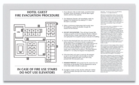 In-Room Evacuation Plans