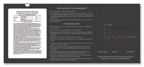 In-Room Evacuation Plans w/ State Laws