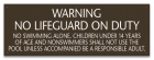 Indiana No Lifeguard on Duty Sign