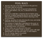 Indiana Pool Rules Sign