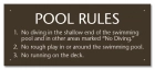 Iowa Pool Rules Sign