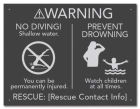 ISPSC No Diving Sign for Pools