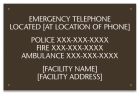 ISPSC Pool Emergency Phone Sign