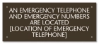 Kentucky Emergency Phone Location Sign
