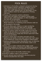 Kentucky Pool Rules Sign