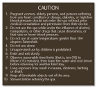 Kentucky Spa Rules Caution Sign