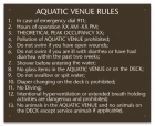 MAHC Aquatic Venue Rules Sign