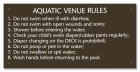 MAHC Bathhouse Sign for Pool Hygiene Facilities