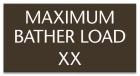 MAHC Maximum Bather Load Sign