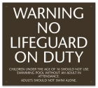 Maine No Lifeguard On Duty Warning Sign