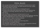 Maine Pool Rules Sign