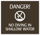 Maryland No Diving Shallow Water Sign