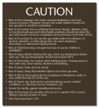 Maryland Spa Safety Rules Sign
