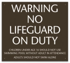 Massachusetts No Lifeguard On Duty Sign