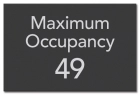 Maximum Occupancy Sign