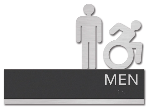 Men Sign w/ Male & Dynamic ISA Symbols
