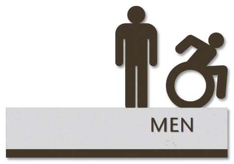 Men Sign w/ Male & Dynamic ISA Symbols
