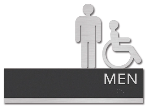Men Sign w/ Male & ISA Symbols