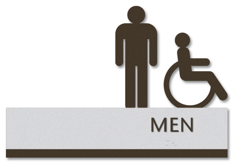 Men Sign w/ Male & ISA Symbols