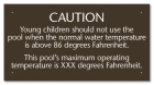 Michigan Pool Temperature Caution Sign